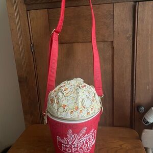 Loungefly Popcorn Crossbody Bag - Red and White